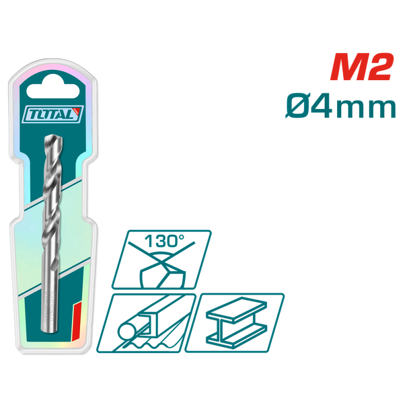 TOTAL - BURGHIU PENTRU METAL M2 HSS - 4MM