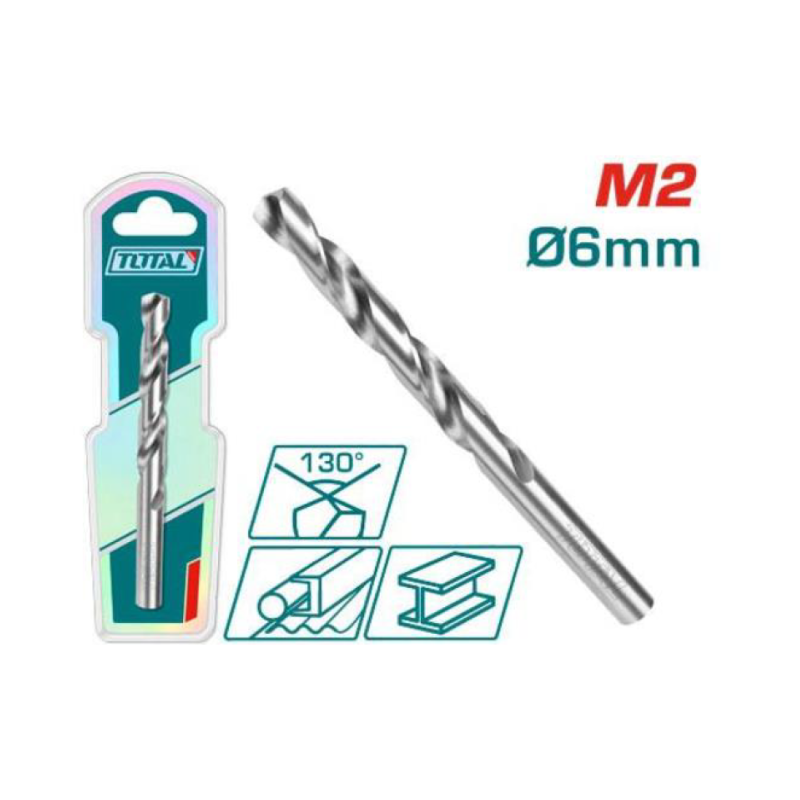 TOTAL - BURGHIU PENTRU METAL M2 HSS - DIAMETRU 6MM (INDUSTRIAL)