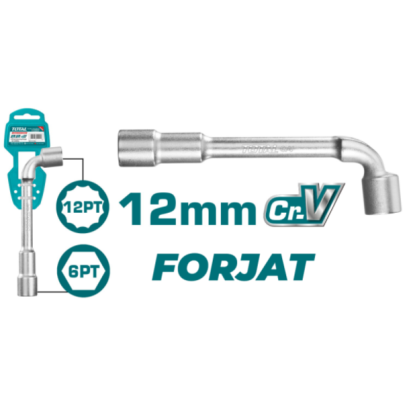 TOTAL - CHEIE TUBULARA TIP L - 12MM (INDUSTRIAL)