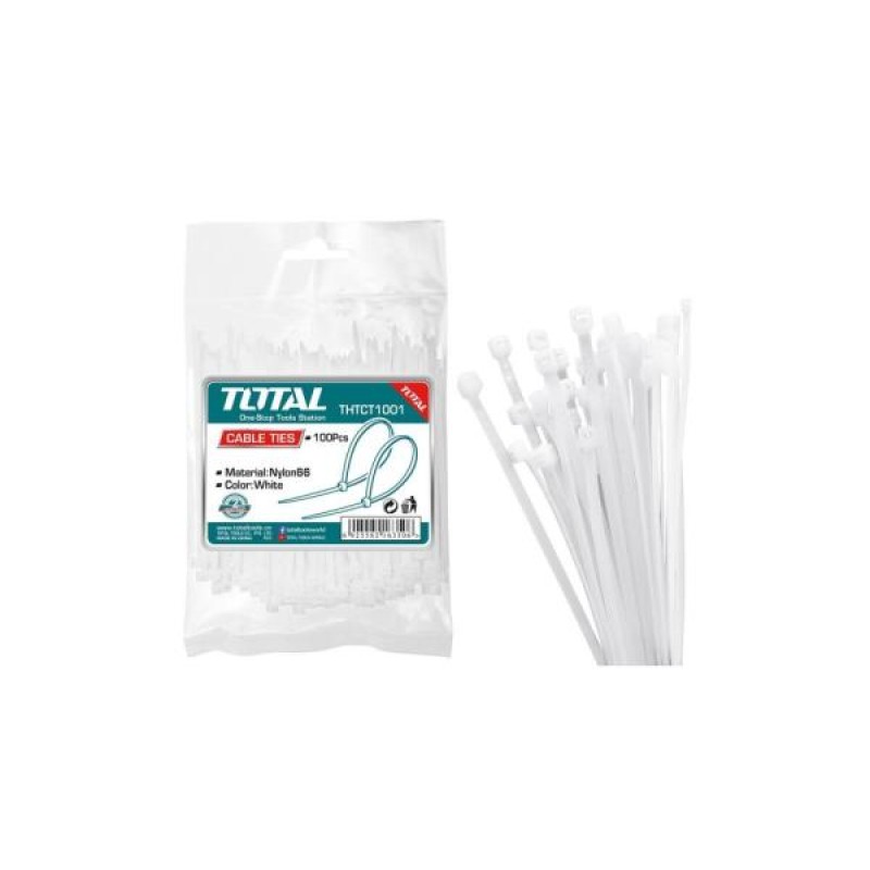 TOTAL - COLIERE DE PLASTIC - 100BUC - 2.5X100MM NYLON 66