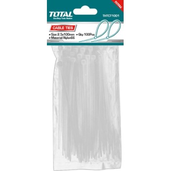 TOTAL - COLIERE DE PLASTIC - 100BUC - 4.8X300MM NYLON 66