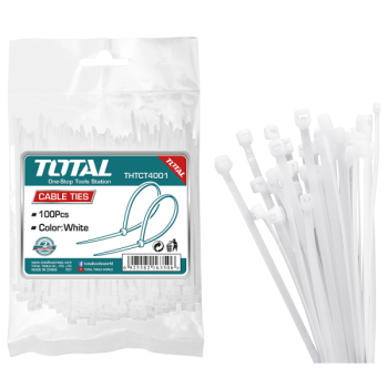 TOTAL - COLIERE DE PLASTIC - 100BUC - 7.2X400MM NYLON 66