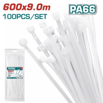 TOTAL - COLIERE DE PLASTIC - 100BUC - 9X600MM NYLON 66