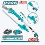 TOTAL - FIERASTRAU TELESCOPIC SI TRIMMER PENTRU GARD VIU CU ACUMULATOR 20V