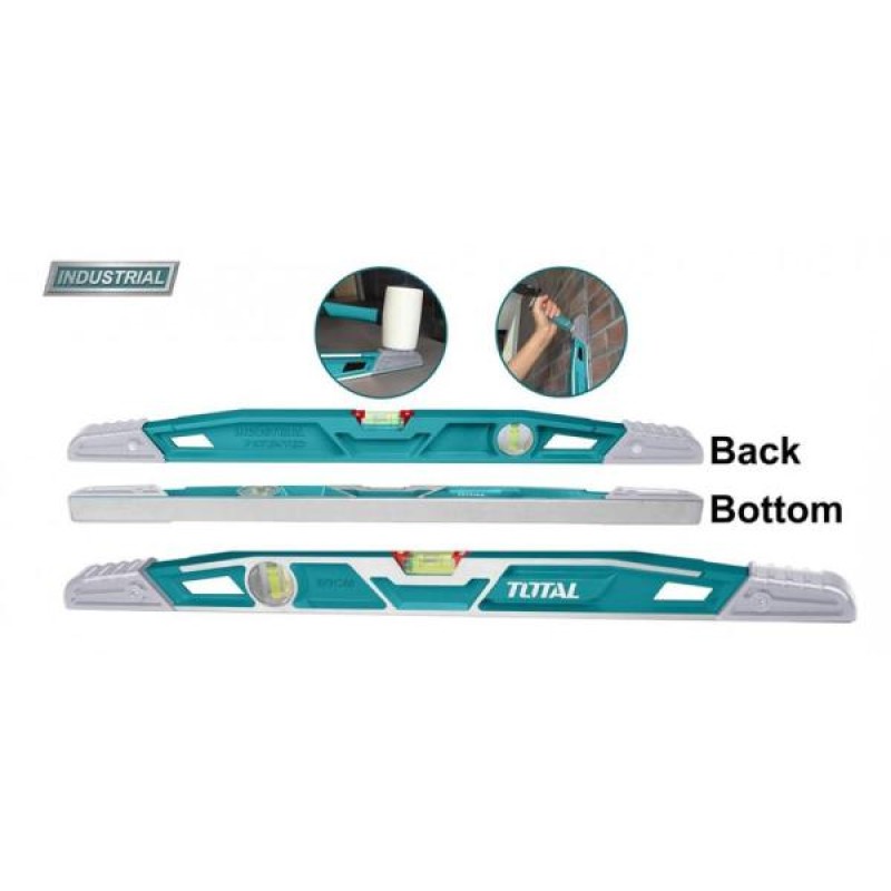 TOTAL - NIVELA CU BULA - ZIDARIE - 60CM - REZISTENTA LA SOCURI (INDUSTRIAL)