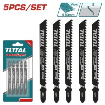 TOTAL - SET LAME FIERASTRAU PENDULAR PENTRU LEMN 74MM 8TPI - 5 BUC