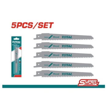 TOTAL - SET LAME FIERASTRAU SABIE PENTRU LEMN 150MM 6TPI - 5 BUC