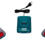 TOTAL - KIT 2 BATERII SI INCARCATOR 20V 2.0Ah