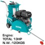TOTAL - MASINA DE DEBITAT BETON/ASFALT 13CP, 120KG, ADANCIME MAX 14CM, DIAMETRU DISC 30-45 CM