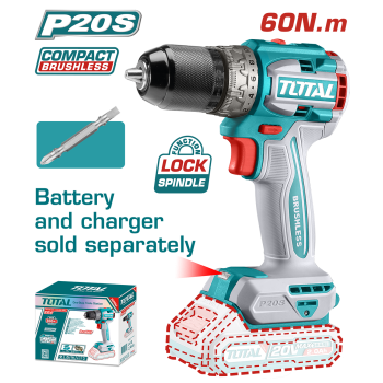 TOTAL - MASINA DE GAURIT - 20V - 60N.m - MOTOR FARA PERII (NU INCLUDE ACUMULATOR)