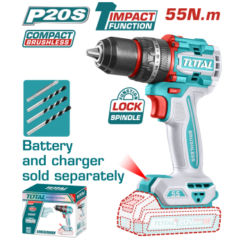 TOTAL - MASINA DE GAURIT CU PERCUTIE - 20V- 55N.m MOTOR FARA PERII (NU INCLUDE ACUMULATOR)