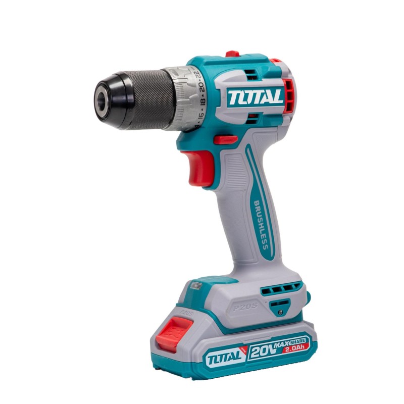 TOTAL - MASINA DE GAURIT FARA PERII 20V-2.0Ah LI-ION (INCLUDE 2 ACUMULATORI+ 1 INCARCATOR+47 ACCESOR