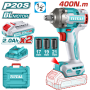 TOTAL - MASINA DE INSURUBAT CU IMPACT CU ACUMULATOR 20V-2.0AH LI-ION (INCLUDE 2 ACUMULATORI,1 INCARC