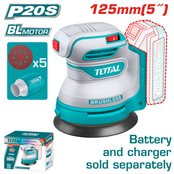 TOTAL - MASINA DE SLEFUIT ROTATIVA - 125MM - LI-ION - 20V