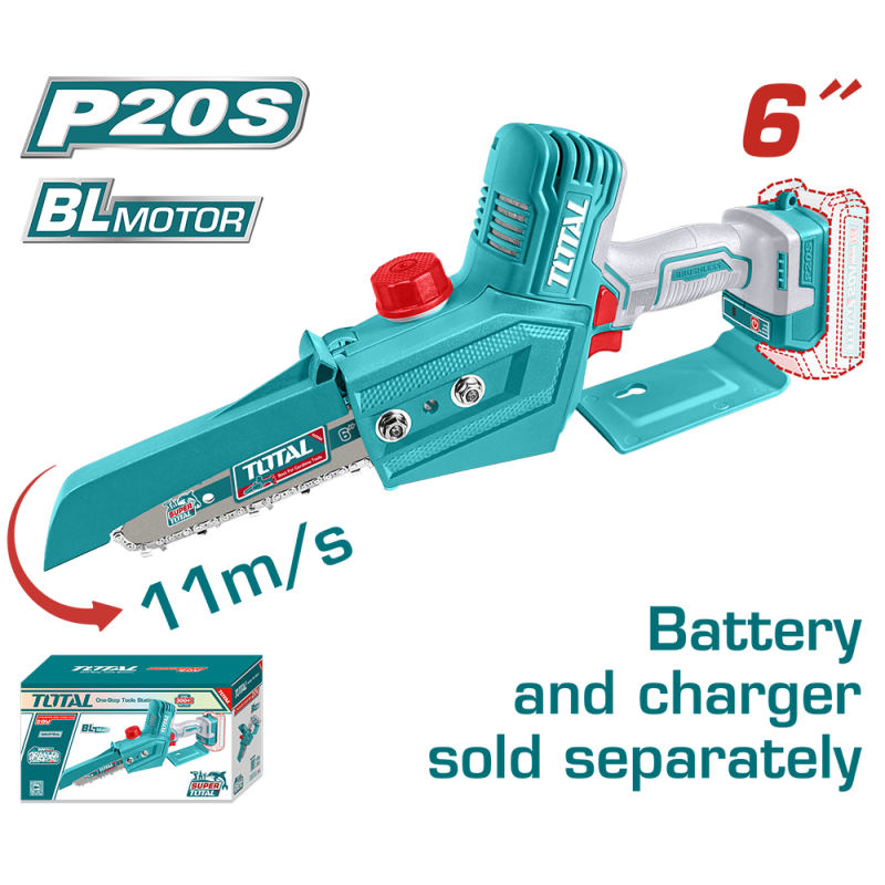 TOTAL - MINI DRUJBA - 6"- LI-ION - 20V (NU INCLUDE ACUMULATOR SI INCARCATOR)