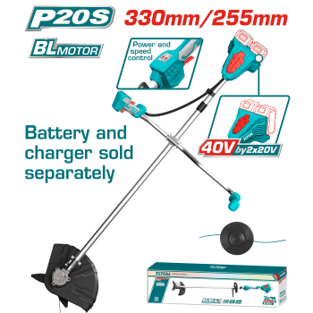 TOTAL - MOTOCOASA SI TRIMMER - LI-ION 40V (NU INCLUDE ACUMULATOR SI INCARCATOR)