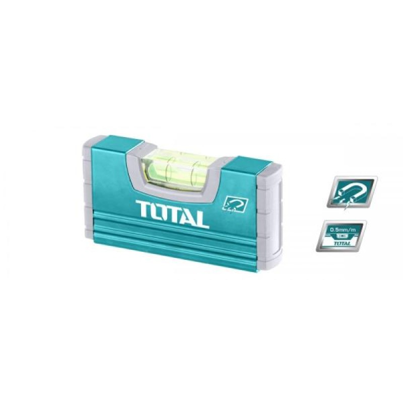 TOTAL - NIVELA MAGNETICA CU BULA - 10CM - PRECIZIE 0.5MM (INDUSTRIAL)