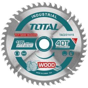 TOTAL - PANZA FERASTRAU TCT PENTRU LEMN - 185X20MM (INDUSTRIAL)