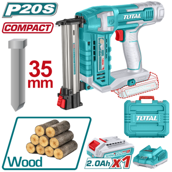TOTAL - PISTOL PENTRU CUIE 20V-2.0Ah 15mm-35mm(INCLUDE ACUMULATOR+ INCARCATOR)