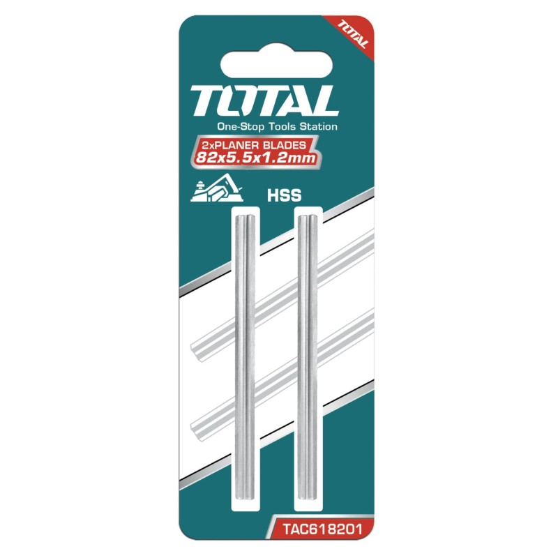 TOTAL - SET LAME RINDEA ELECTRICA HSS -  82X5.5X1.2MM - 2 BUC (INDUSTRIAL)