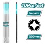 TOTAL - SET 10 BITI DE IMPACT PH2X200MM
