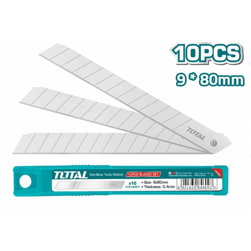 TOTAL - SET 10 LAME CUTTER 9*80MM