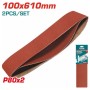 TOTAL - SET 2 BUC HARTIE ABRAZIVA PENTRU SLEFUITOR 100x610mm, P80