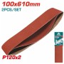 TOTAL - SET 2 BUC HARTIE ABRAZIVA PENTRU SLEFUITOR 100x610mm, P120
