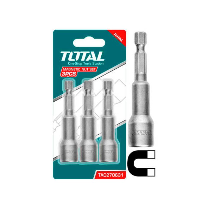 TOTAL - SET 3CHEI 12MM -1/4" HEX - 65MM