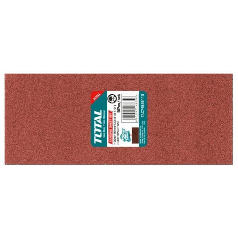 TOTAL - SET 5 BUC HARTIE ABRAZIVA PENTRU SLEFUITOR 264x115mm