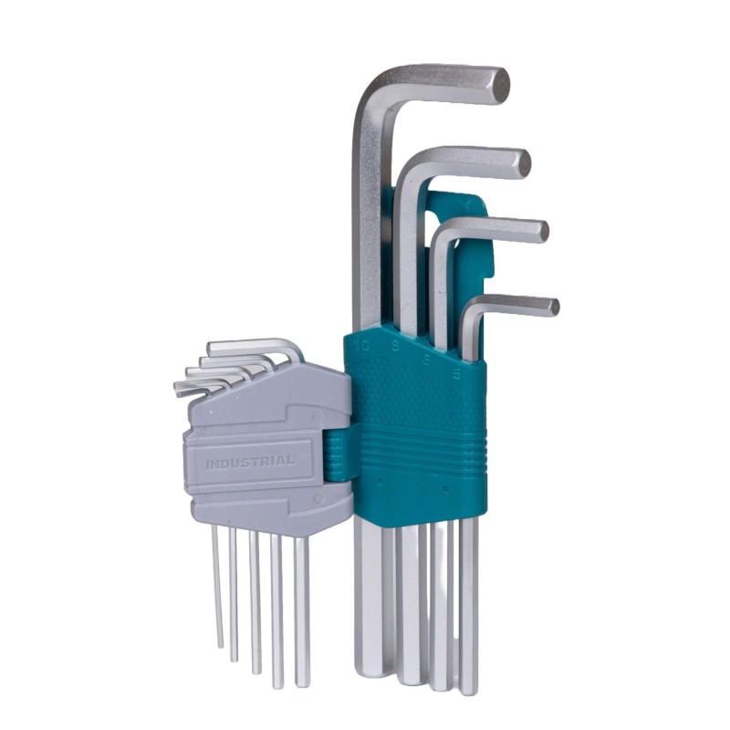 TOTAL - SET 9 CHEI IMBUS HEXAGONALE: 1.5-10MM, CR-V (INDUSTRIAL)