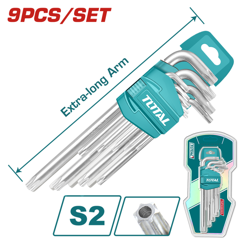 TOTAL - SET 9 CHEI IMBUS TORX - T10-T50 - CR-V (INDUSTRIAL)