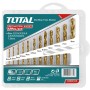 TOTAL - SET BURGHIU PENTRU METAL HSS: 12 BUC