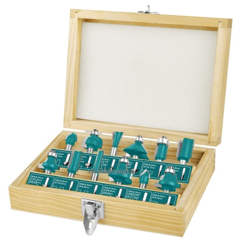 TOTAL - SET FREZE LEMN - 8MM (12BUC)