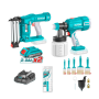 TOTAL - Set pistol vopsit, pistol cuie, pensule, trafalet, incarcator, baterie