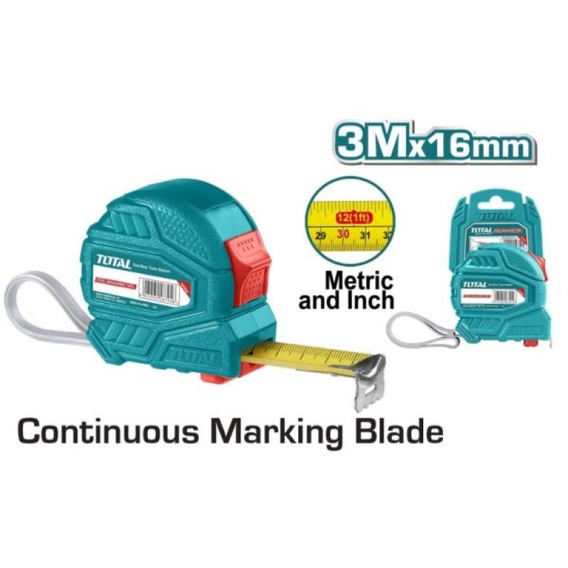 TOTAL - RULETA 3M X 16MM - 2 FUNCTII
