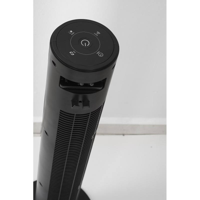 Ventilator turn Zilan ZLN-3901, Temporizator 12 ore, Termometru, Telecomanda, 3 viteze, 4 moduri de ventilatie, Putere 45W