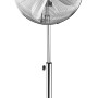 Ventilator inox cu picior ZİLAN ZLN-1112 , Putere 50 W, cu 3 trepte de viteza, oscilatie automata, debit 6000mc/h, maner pentru transport facil, 4 pozitii de ajustare pe verticala, Inaltime reglabila 88-120 cm