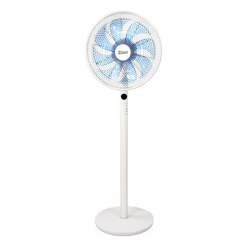 Ventilator cu picior 3IN1 ZILAN ZLN-3765, Telecomanda, Putere 60W, 9 viteze, Oscilatie orizontala, Unghi inclinare reglabil