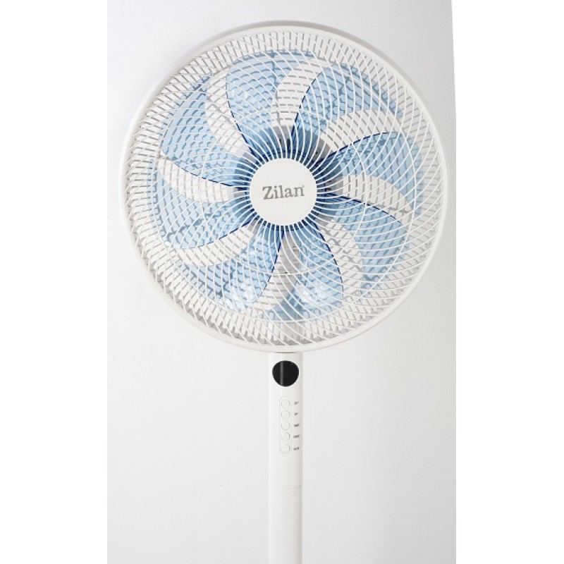 Ventilator cu picior 3IN1 ZILAN ZLN-3765, Telecomanda, Putere 60W, 9 viteze, Oscilatie orizontala, Unghi inclinare reglabil