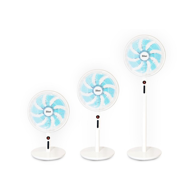 Ventilator cu picior 3IN1 ZILAN ZLN-3765, Telecomanda, Putere 60W, 9 viteze, Oscilatie orizontala, Unghi inclinare reglabil