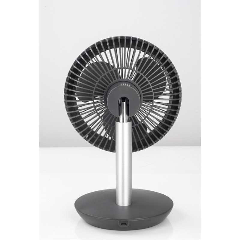 Ventilator portabil reincarcabil ZILAN ZLN-4000, Gri incarcare USB, Putere 5W, Diametru 18 cm, 4 viteze reglabil pe vertical
