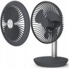 Ventilator portabil reincarcabil ZILAN ZLN-4000, Gri incarcare USB, Putere 5W, Diametru 18 cm, 4 viteze reglabil pe vertical