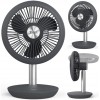 Ventilator portabil reincarcabil ZILAN ZLN-4000, Gri incarcare USB, Putere 5W, Diametru 18 cm, 4 viteze reglabil pe vertical