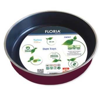 Tava Floria ZLN-2418 aluminiu pentru cuptor model rotund, 34 cm