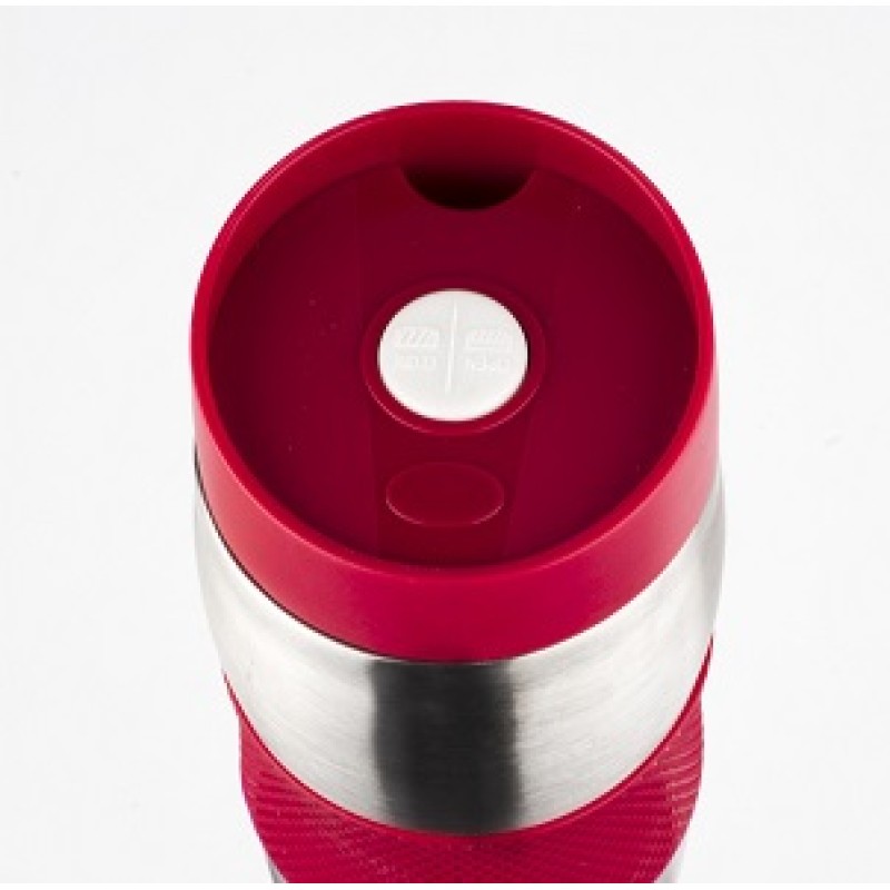 Cana termos Floria ZLN-1877,inox,Rosu 380 ml, supapa etansare,