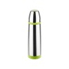 Termos inox 0.8L Floria ZLN-1815, Buton de inchidere ermetica antiscurgere,Verde/Inox