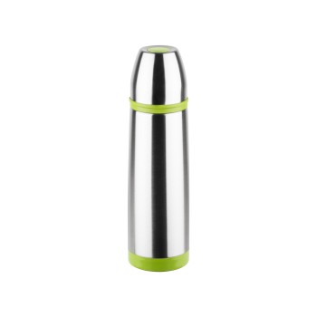 Termos inox 0.8L Floria ZLN-1815, Buton de inchidere ermetica antiscurgere,Verde/Inox