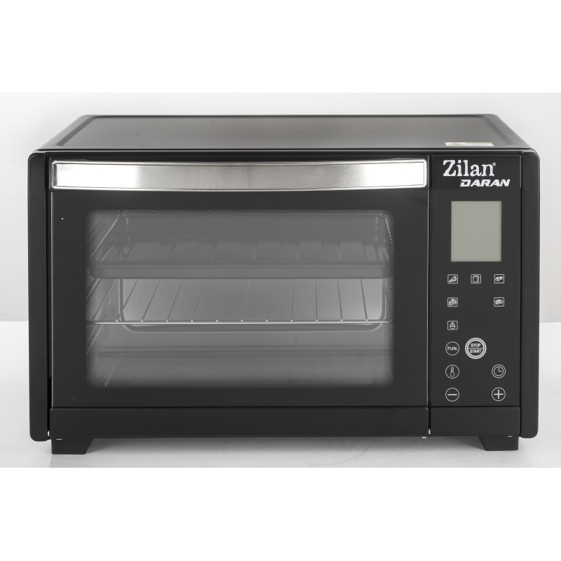 Cuptor electric digital ZILAN ZLN-3734,NEGRU Capacitate 28L, Putere 1600W, Geam dublu, Temporizator 180 min, Temperatura maxima 230 grade celsius,