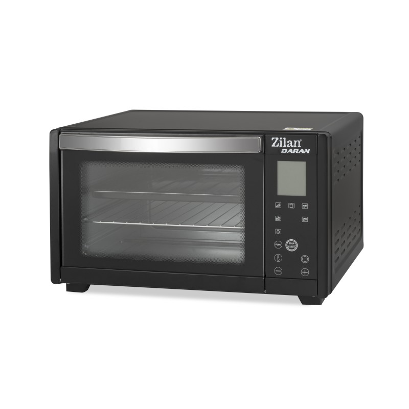 Cuptor electric digital ZILAN ZLN-3734,NEGRU Capacitate 28L, Putere 1600W, Geam dublu, Temporizator 180 min, Temperatura maxima 230 grade celsius,